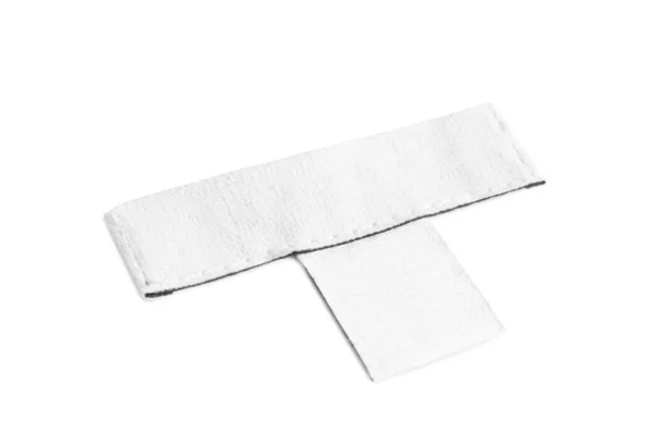 Blank Stylish Clothing Label Isolated White — Stock Photo, Image