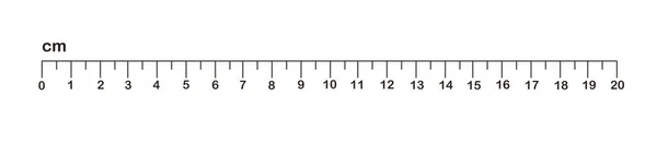 测量白底尺子厘米长的标记 说明1 — 图库照片