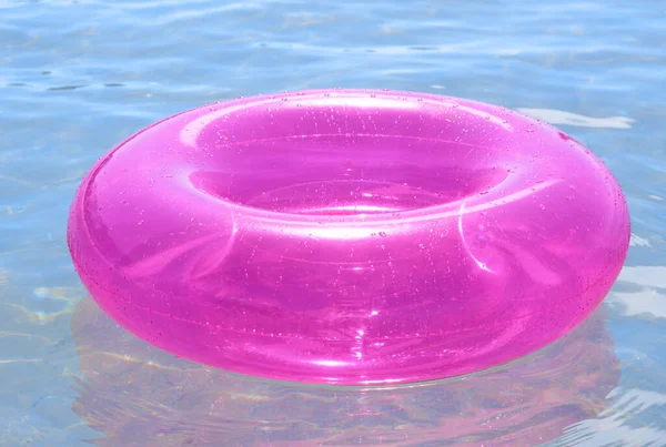 Bright Inflatable Ring Floating Sea Water — Stock Photo, Image