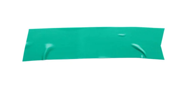 Piece Turquoise Insulating Tape Isolated White Top View — Photo