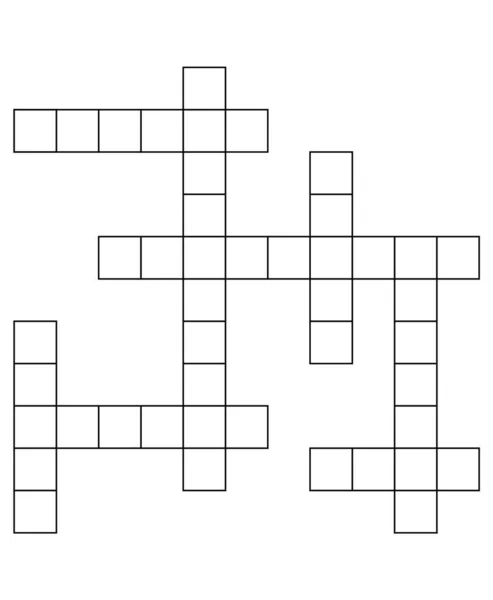 Illustration Blank Crossword White Background — Stock Photo, Image