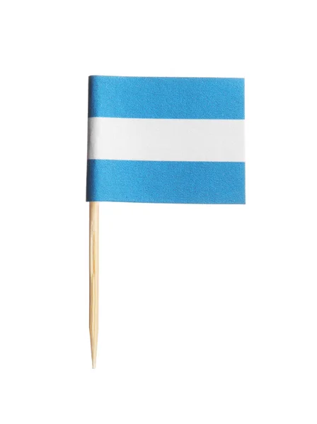 Small Paper Flag Salvador Isolated White — Stock Photo, Image