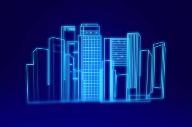Yenilikçi mimari ve mühendislik. Virtual yapı projesi, illüstrasyon