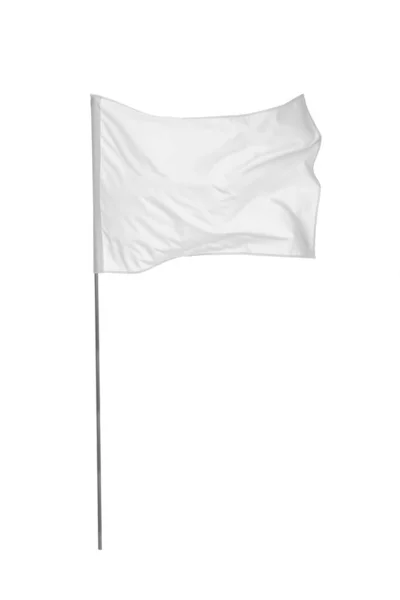 Blank Flag Isolated White Mockup Design — Φωτογραφία Αρχείου
