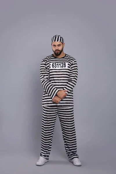 Prisoner Special Uniform Grey Background — Φωτογραφία Αρχείου