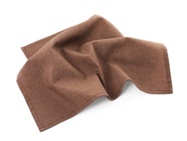 Beyaz arka plan üzerinde tablo ayarı için kumaş peçete