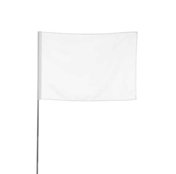 Blank Flag Isolated White Mockup Design — Φωτογραφία Αρχείου