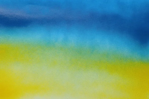 Image Abstraite Dessinée Par Des Peintures Aérosol Bleu Jaune Comme — Photo