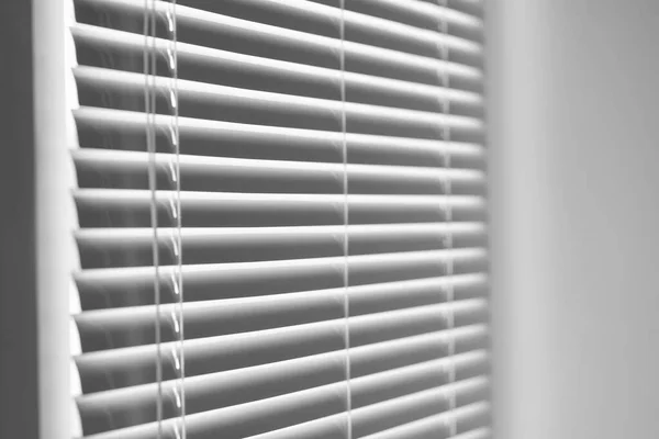Closeup View Stylish Horizontal Window Blinds — Φωτογραφία Αρχείου