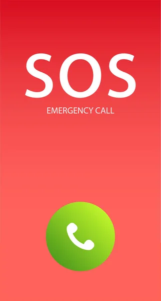 Appel Urgence Sos Sur Écran Smartphone Illustration — Photo