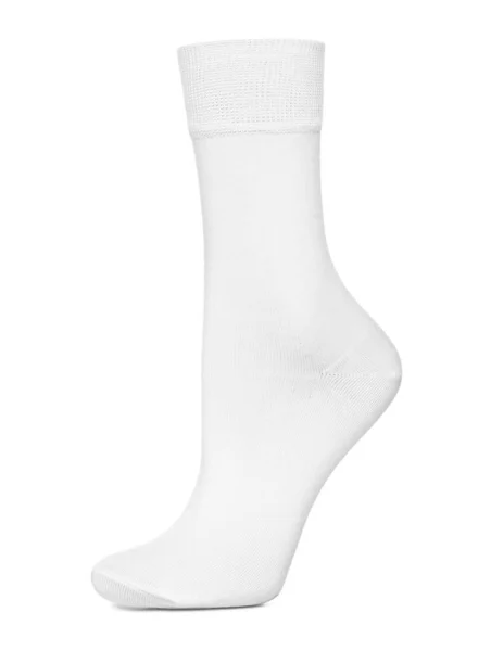 Υφασμάτινη Κάλτσα Απομονωμένη Λευκό Υποδήματα Αξεσουάρ — Φωτογραφία Αρχείου