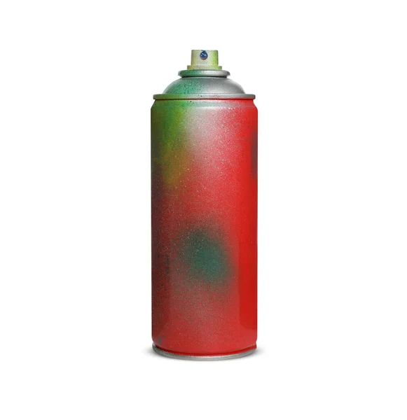 Used Can Spray Paint White Background — Stock Photo, Image