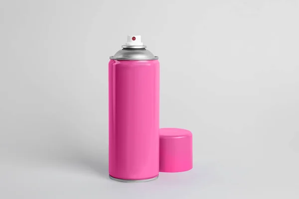 Pink Can Spray Paint Light Grey Background — Stock Photo, Image