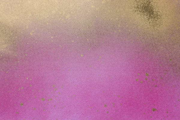 背景としてピンクと金色のスプレー塗料で覆われたキャンバス — ストック写真