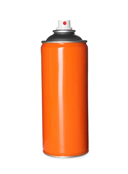 Narancssárga Spray Festék Izolált Fehér — Stock Fotó