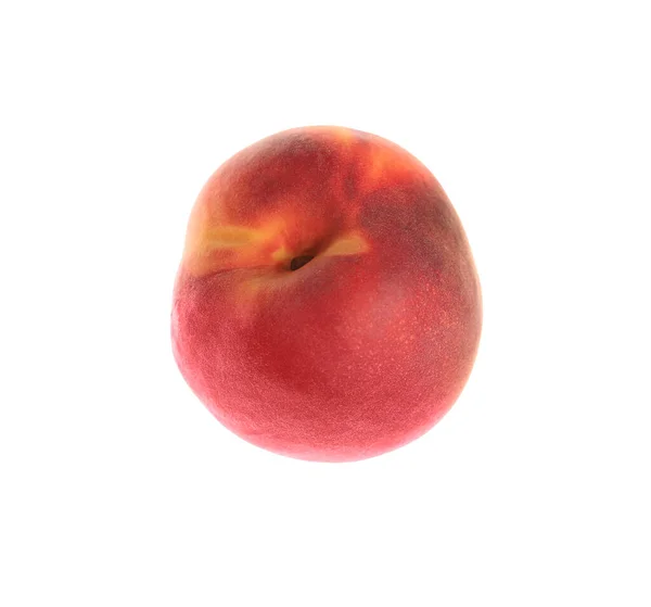 Delicious Fresh Ripe Peach Isolated White — Stock Photo, Image