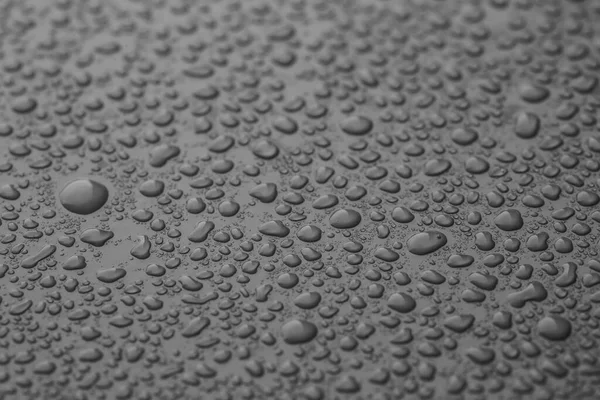 许多水滴在灰色背景 — 图库照片