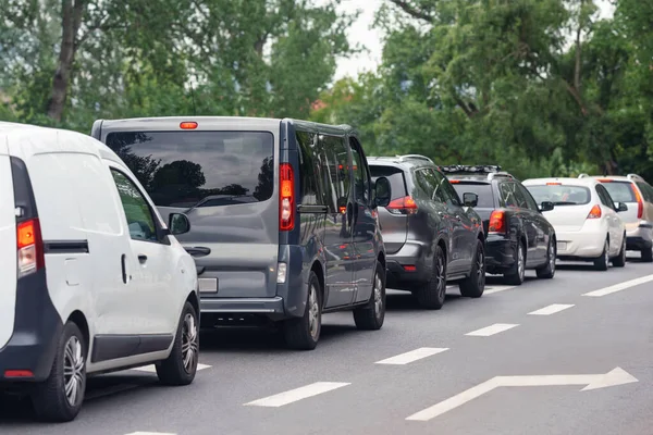 Auto Ingorgo Sulla Strada Della Città — Foto Stock