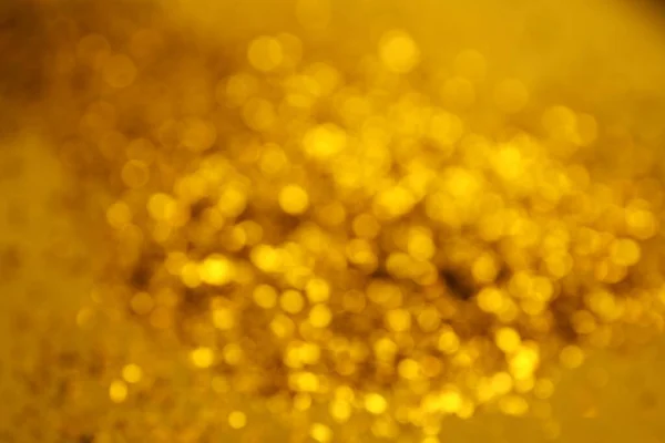 Blurred View Golden Lights Background Bokeh Effect — Stock Photo, Image