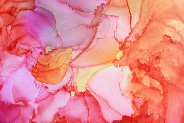 Abstract liquid ink art painting as background, top view