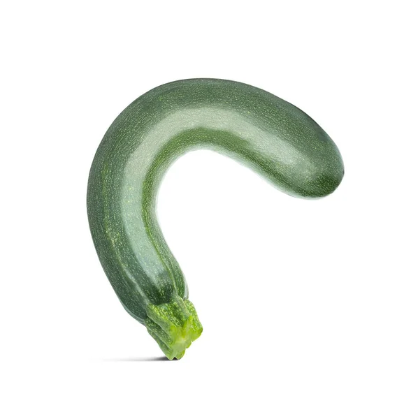 Zucchini Symbolisieren Männliches Geschlechtsorgan Auf Weißem Hintergrund Potenzproblem — Stockfoto