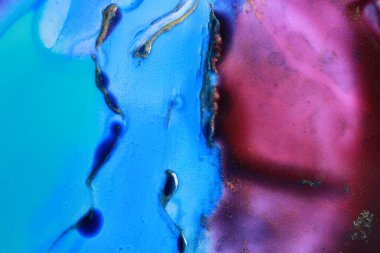 Beautiful abstract ink painting as background, top view