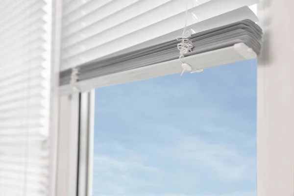 Closeup View Stylish Horizontal Window Blinds — 스톡 사진