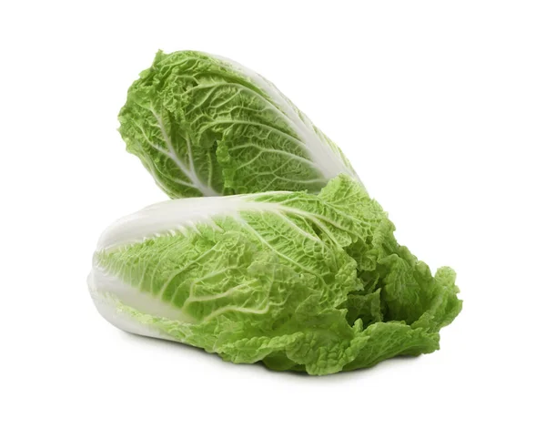 Fresh Tasty Chinese Cabbages White Background — ストック写真