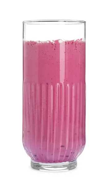 Üveg Szeder Smoothie Izolált Fehér — Stock Fotó