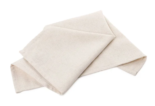 织物餐巾用于在白色背景上设置桌子 — 图库照片