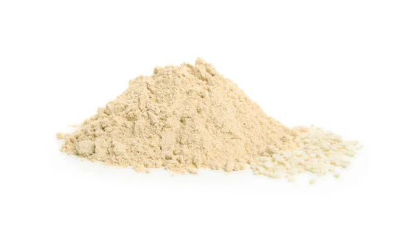 Pile Sesame Flour Isolated White — Stock Photo, Image