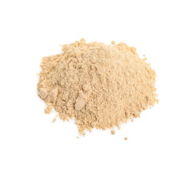 Beyaz, en iyi görünüm izole susam un yığını