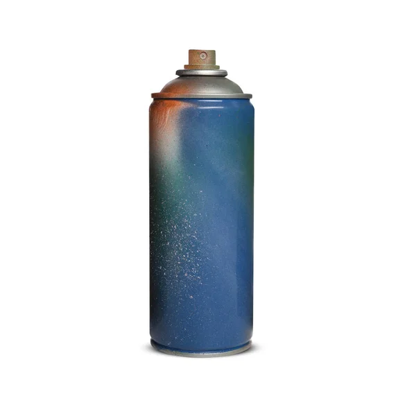Used Can Spray Paint White Background — Stock Photo, Image