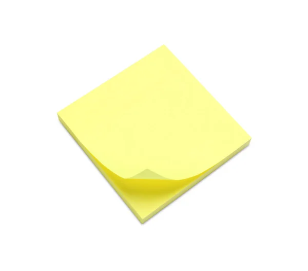 Blank Yellow Sticky Notes White Background — Stockfoto