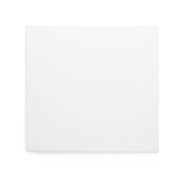 Blank canvas isolated on white, top view. Space for design