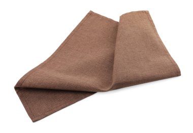 Beyaz arka plan üzerinde tablo ayarı için kumaş peçete