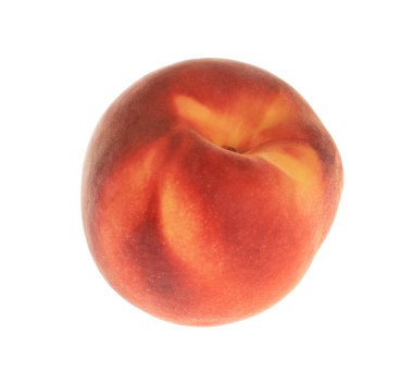 Lezzetli taze şeftali beyazı izole edilmiş.