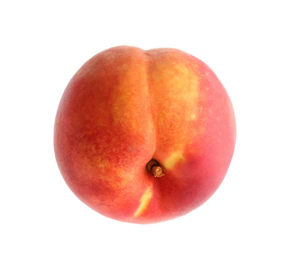 Delicious Ripe Juicy Peach Isolated White — Stock Photo, Image