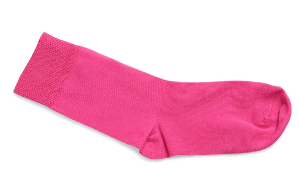 Νέα Ροζ Κάλτσα Απομονώνεται Λευκό Πάνω Όψη Υποδήματα Αξεσουάρ — Φωτογραφία Αρχείου