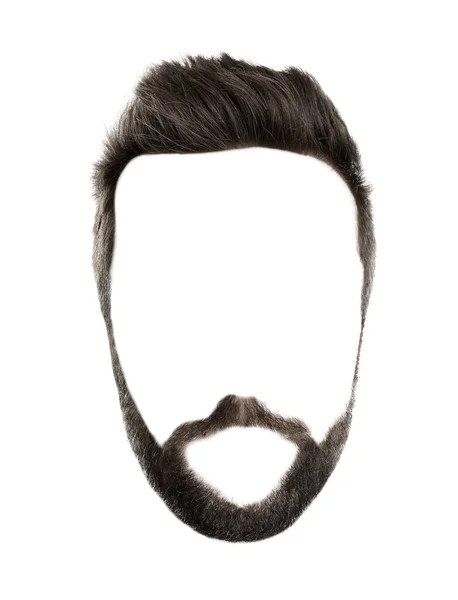 Fashionable Men Hairstyle Beard Isolated White Image Design — Stock Photo, Image