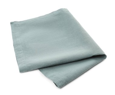 Beyaz arka plan üzerinde tablo ayarı için kumaş peçete