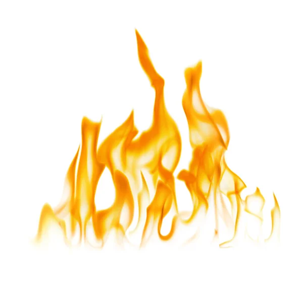 Beyaz Arka Planda Güzel Parlak Ateş Alevleri — Stok fotoğraf