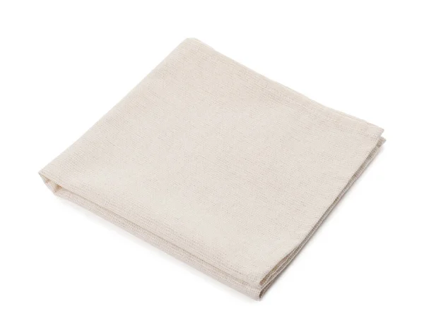 白い背景の上のテーブル設定の布ナプキン — ストック写真