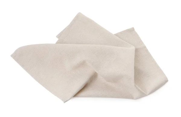 Serviette Tissu Pour Réglage Table Sur Fond Blanc Vue Dessus — Photo