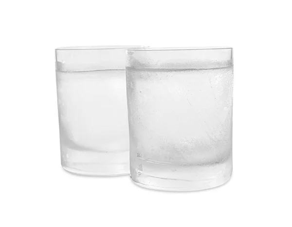 Vodka Vasos Chupito Sobre Fondo Blanco — Foto de Stock