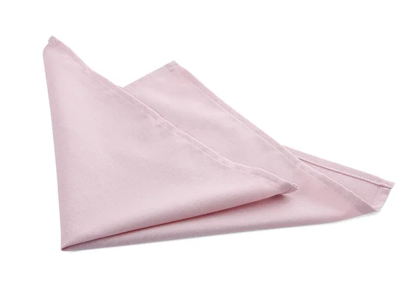 白に隔離されたピンクのキッチンナプキン — ストック写真
