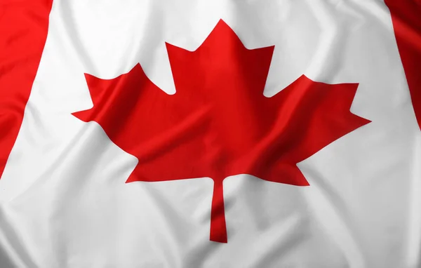 Bandiera Del Canada Come Sfondo Vista Vicino — Foto Stock