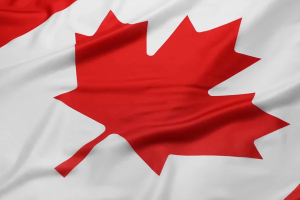 Bandiera Del Canada Come Sfondo Vista Vicino — Foto Stock