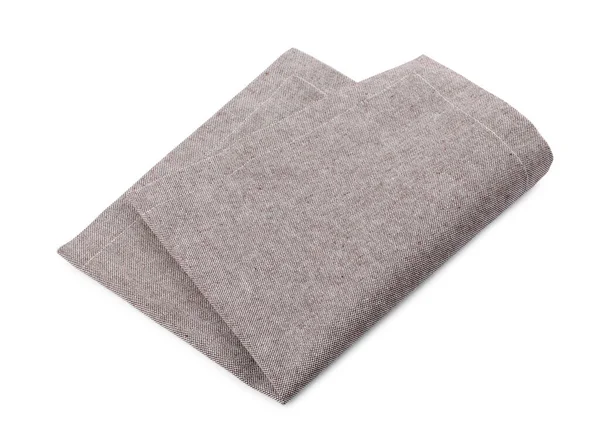 Grey Cloth Kitchen Napkin Isolated White — Stock Photo, Image