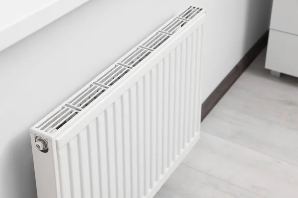 Modern Radiator White Wall Room Central Heating System — Foto de Stock